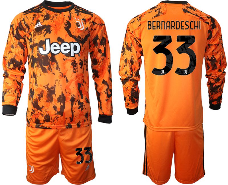 Men 2020-2021 club Juventus away long sleeves #33 orange Soccer Jerseys->juventus jersey->Soccer Club Jersey
